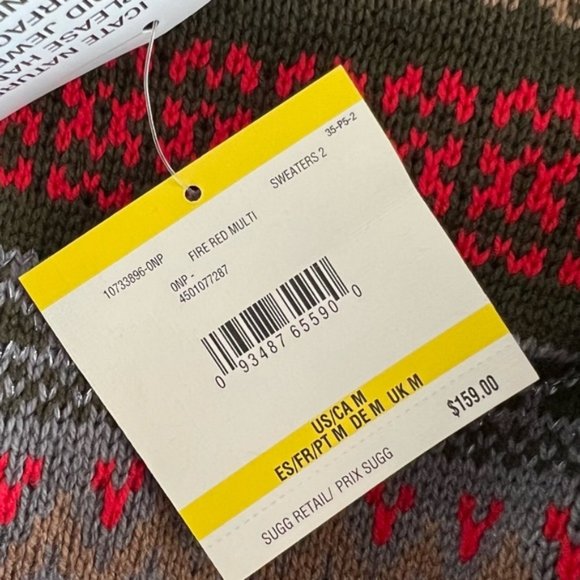 Anne Klein Knit Jacket w/Detachable Fur Collar, Fire Red Size M New w/Tag $159 - Picture 10 of 11